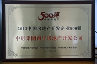 A4、2013中國房地產(chǎn)開發(fā)企業(yè)500強
